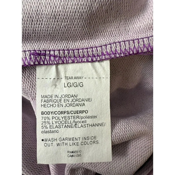 UNDER ARMOUR RIVAL TERRY PRINT CREWNECK LONG SLEEVE SHIRT Women Pink/White Large - Picture 7 of 8